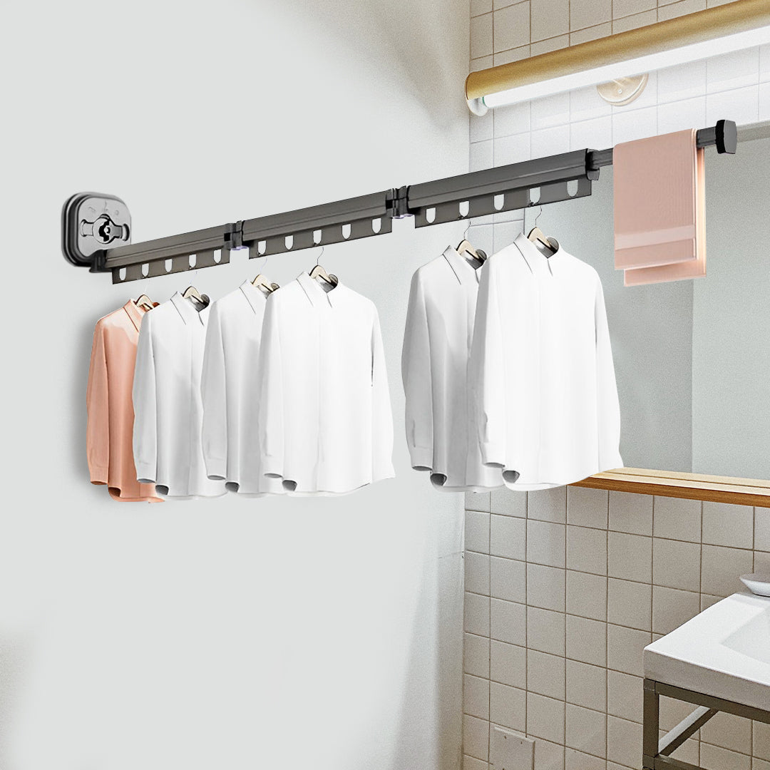 127.5cm Wall-Mounted Clothing Dry Rack Retractable  Hanger