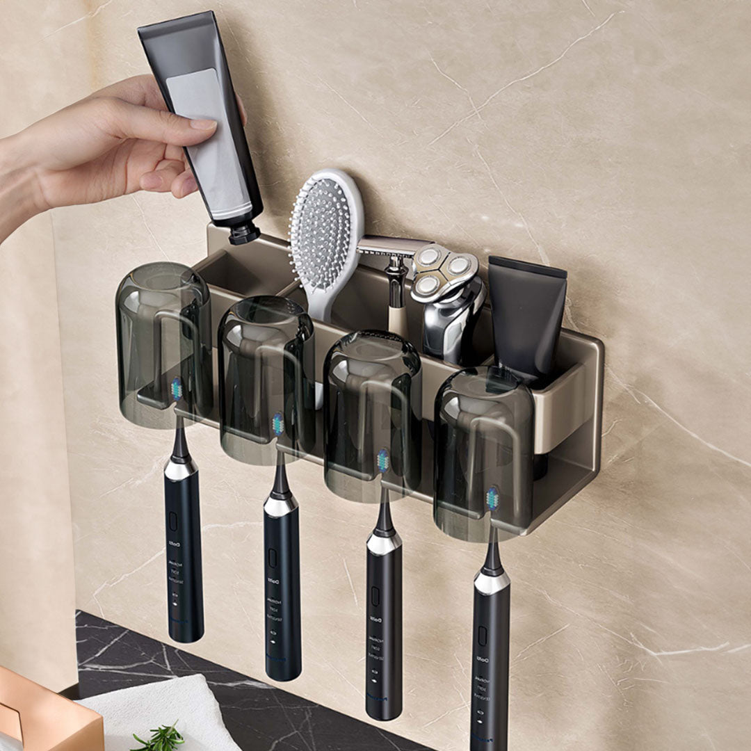 27cm Wall-Mounted Bathroom Storage Shelf Rack