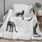 SOGA One-seater White Sofa Cover Leopard Print 130x180cm Polyester