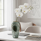 SOGA 35x17cm Green Large Ceramic Flower Vase Elegant Living Room Home Decor