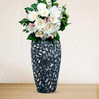 35x17cm Blue Large Ceramic Flower Vase Elegant Living Room Home Decor