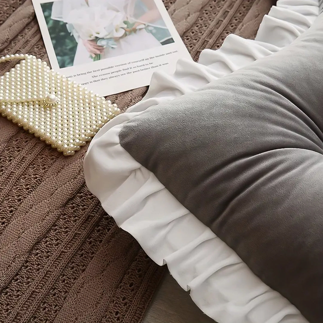 SOGA 90cm Crown Pillow Tufted Grey Headboard Cushion for Bed