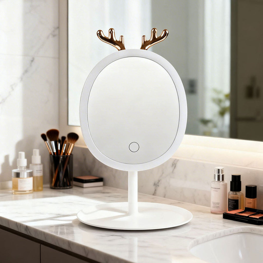 White Antler LED Light Makeup Mirror