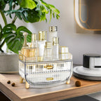 3 Tier Transparent Multifunctional Countertop Cosmetic Storage Organiser