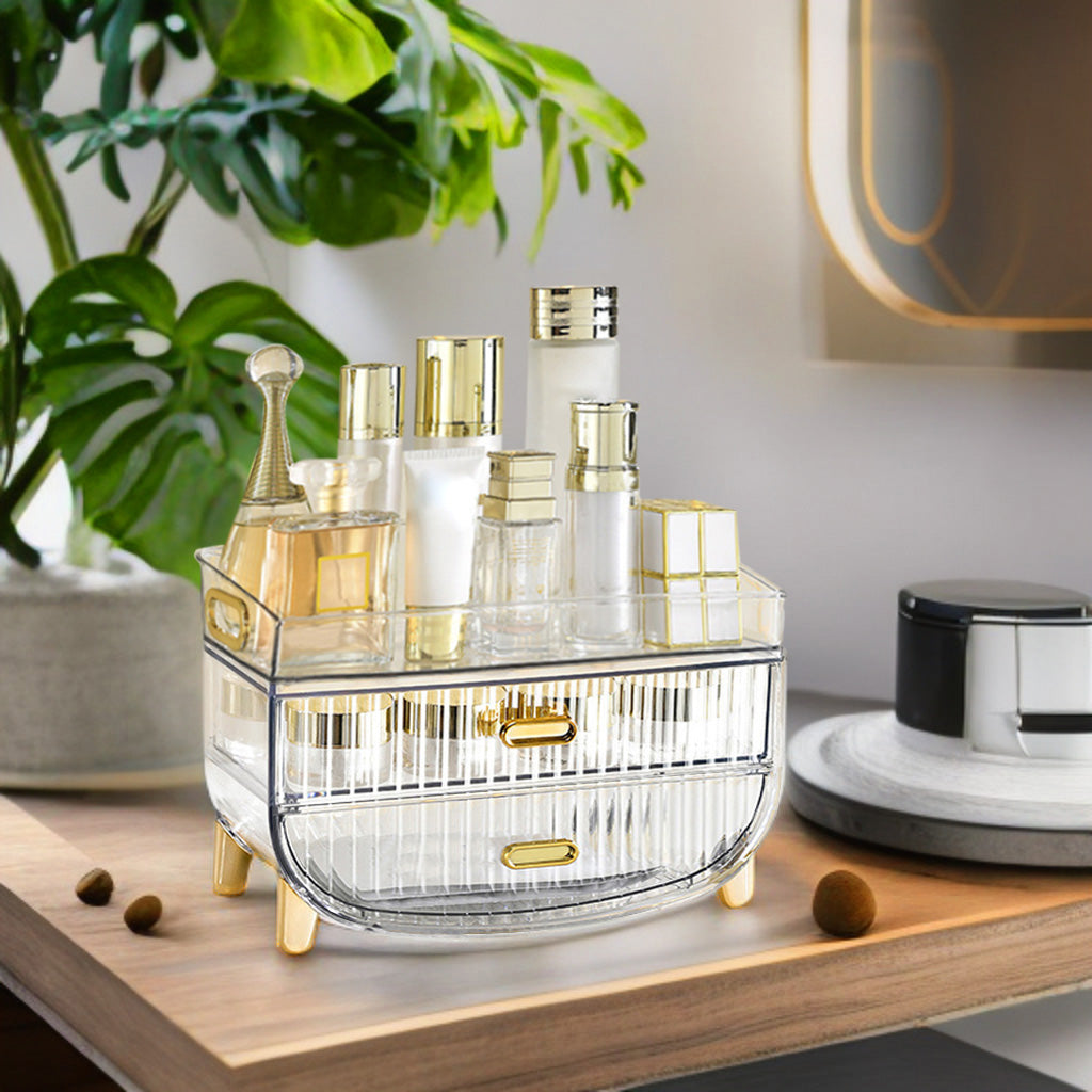 3 Tier Transparent Multifunctional Countertop Cosmetic Storage Organiser