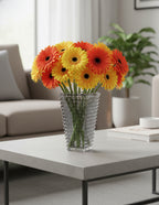 SOGA 28cm Modern Gray Ceramic Glass Vase Home Decor