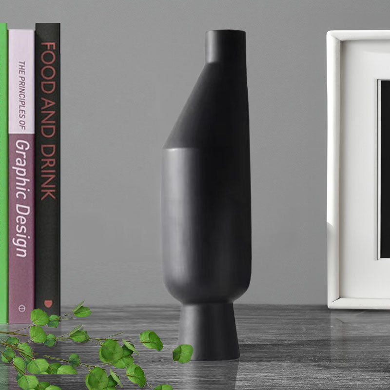 14x52cm  Ornament Black Modern Minimalist Vase