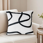 SOGA 2X 45cm Square Modern Minimalist Black Letter Print Throw Pillow