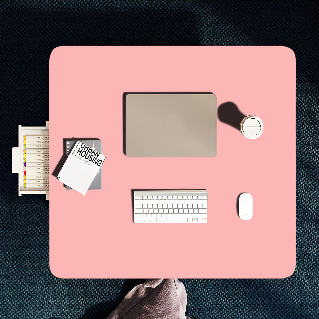 Pink Portable Square Floor Table
