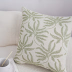 SOGA 2X 50cm Botanical Green Fern Leaf Embroidered Throw Pillow