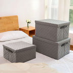Large Grey Non-Woven Diamond Quilt Grid