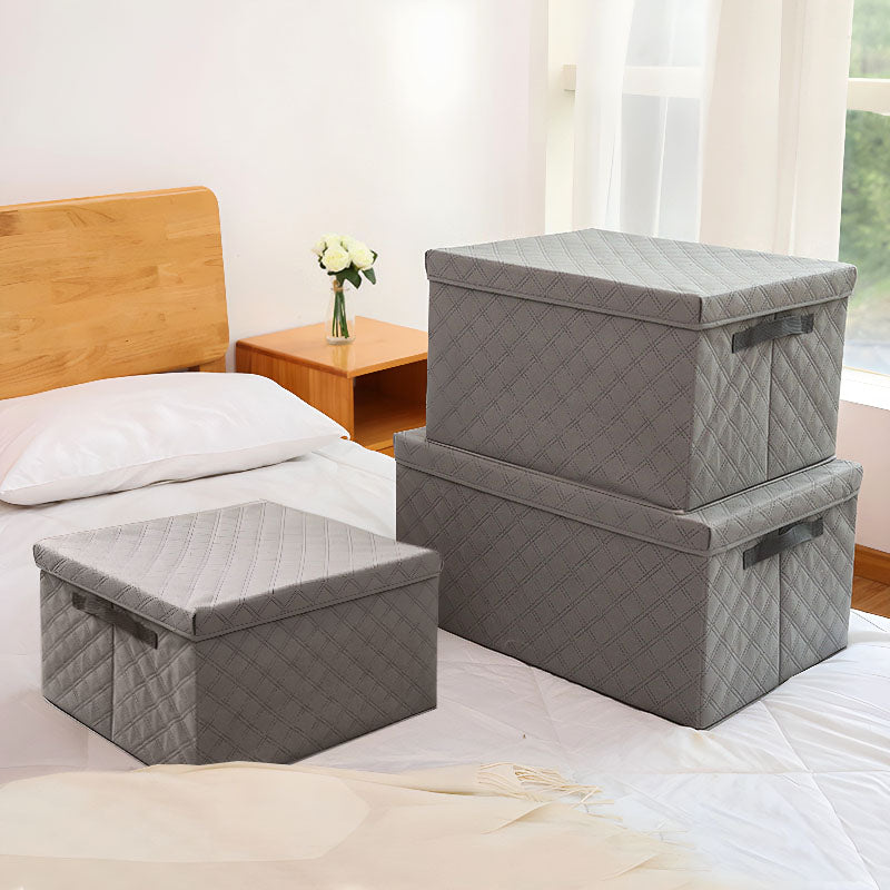 Large Grey Non-Woven Diamond Quilt Grid