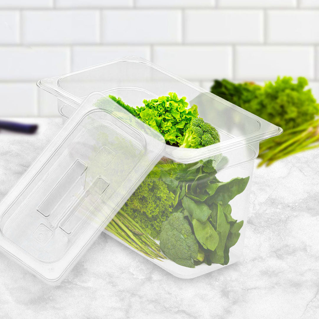 200mm Clear GN Pan 1/3 Food Tray with Lid