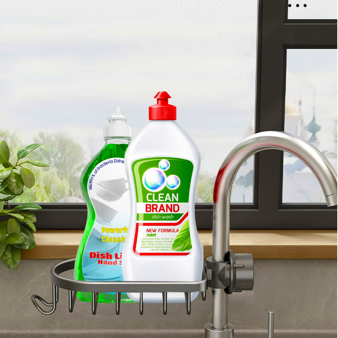 Dark Grey Single Kitchen Sink Faucet Organiser