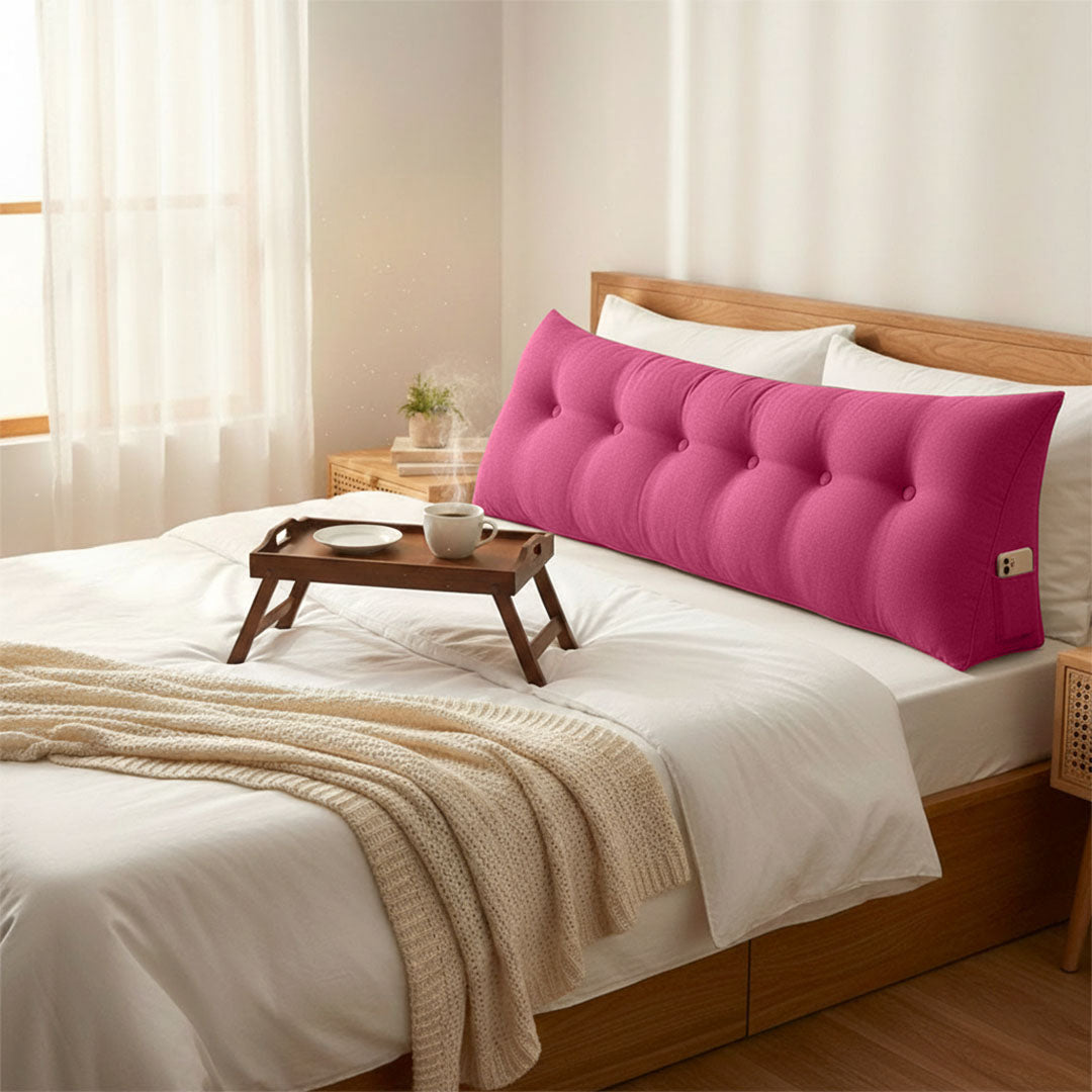 SOGA 180cm Pink Wedge Bed Cushion