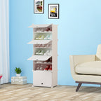 7 Tier White Shoe Rack Organizer