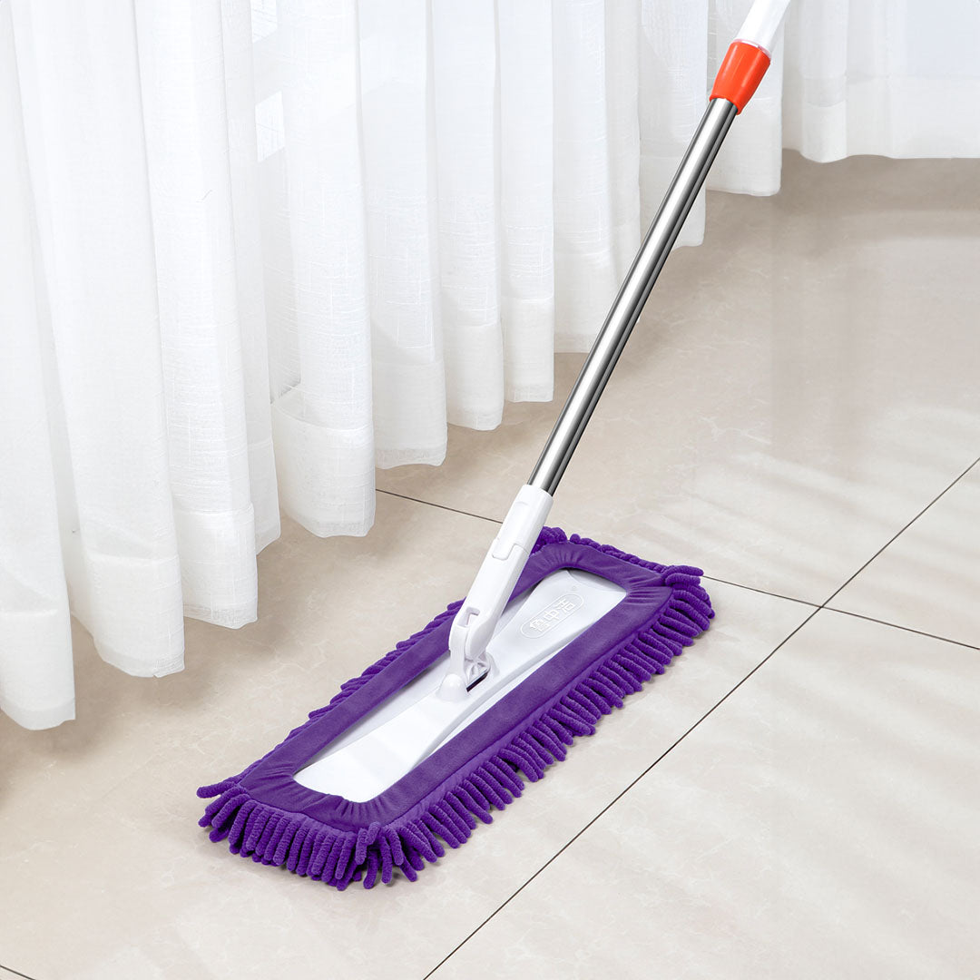 60x12 Microfiber Flat Mop Floor Cleaning Pads Rotating Dust Remover 3 Color