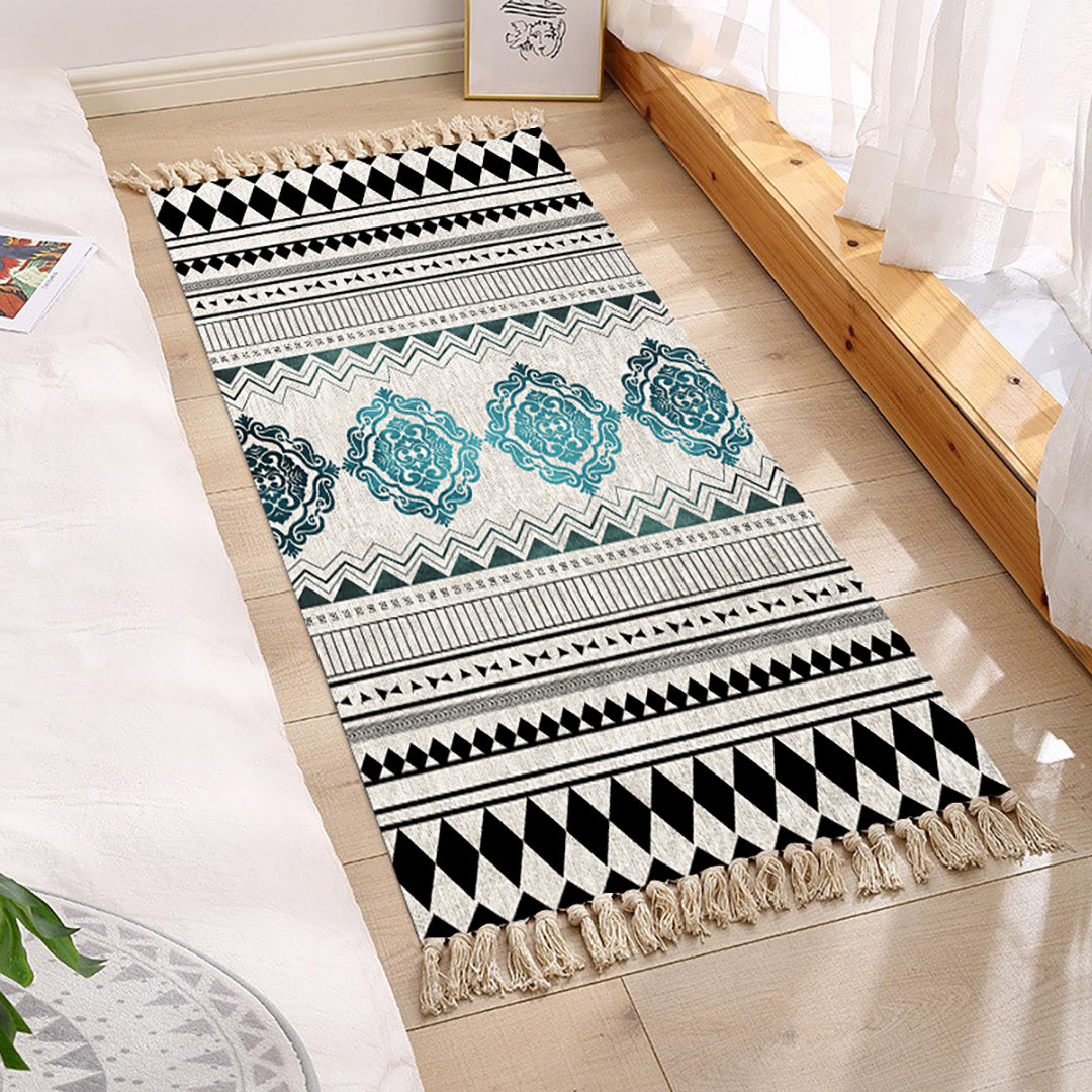 SOGA 90cm Boho Bathroom Rug Vintage Kitchen Area Runner Rugs Home Decor