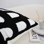 SOGA 2X 45cm Contemporary Black White Arch Pattern Throw Pillow