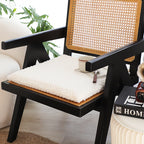SOGA 2X 45cm White Chevron Soft Leaning Plush Seat Pillow