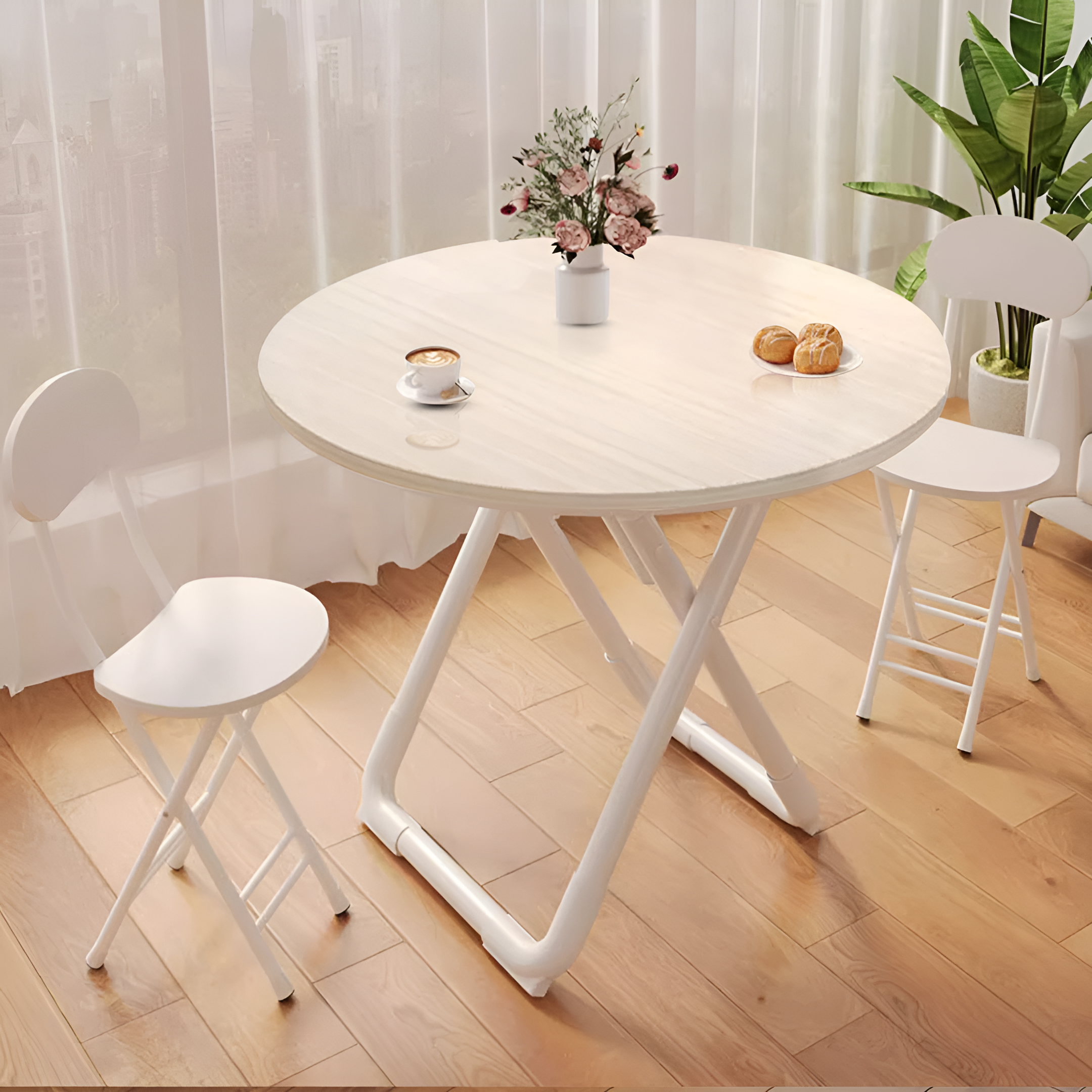 80cm Light Wood Color Table Versatile Use