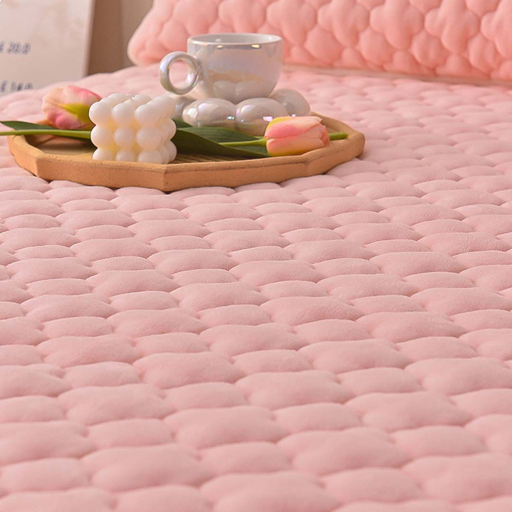183cm Pink Wide Mattress Cover  Clover Design