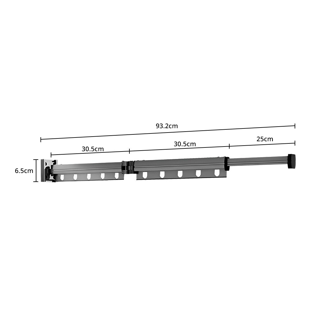93.2cm Wall-Mounted Clothing Dry Rack Retractable  Hanger