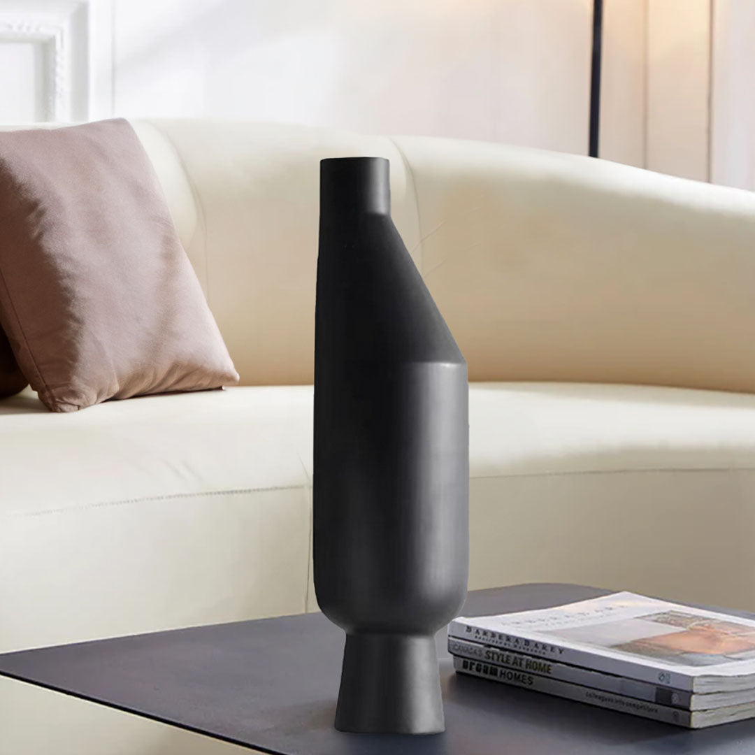 14x52cm  Ornament Black Modern Minimalist Vase