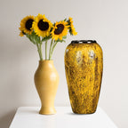 35x17cm Yellow Large Ceramic Flower Vase Elegant Living Room Home Decor