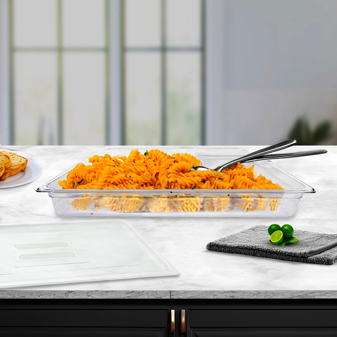 100mm Clear GN Pan 1/1 Food Tray with Lid