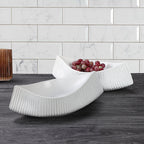 37x12.5cm Ornament Boat Shaped Plate Ceramic Food Decoration