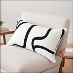 SOGA 2X 30cm Rectangular Modern Minimalist Black Letter Print Throw Pillow