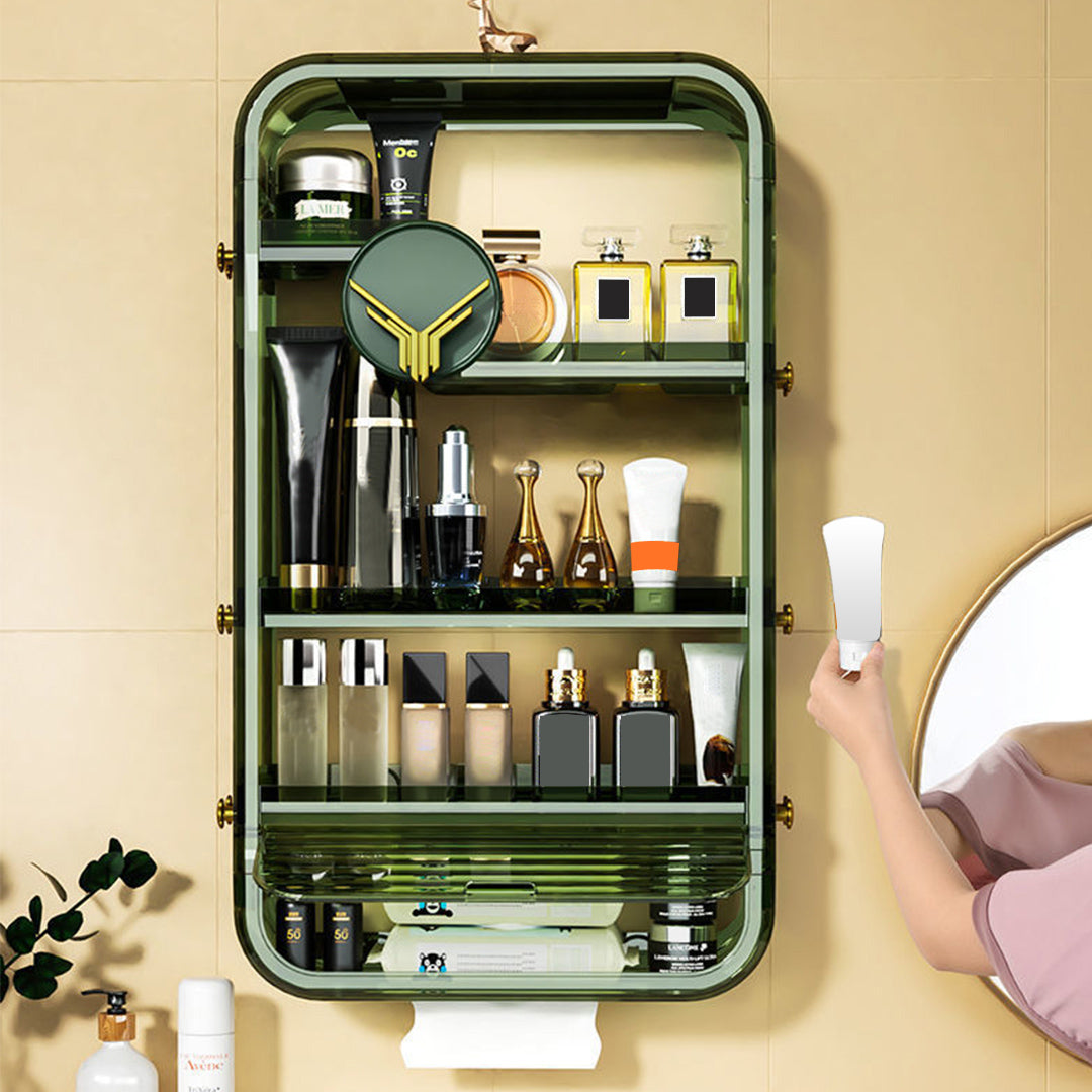 Green Multi Tier Cosmetic Storage Rack Organiser