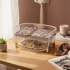 2 Tier Transparent Multifunctional Countertop Cosmetic Storage Organiser