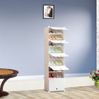 8 Tier White Shoe Rack Organizer