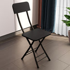 SOGA Black Foldable Chair Space Saving Seat Set of 2