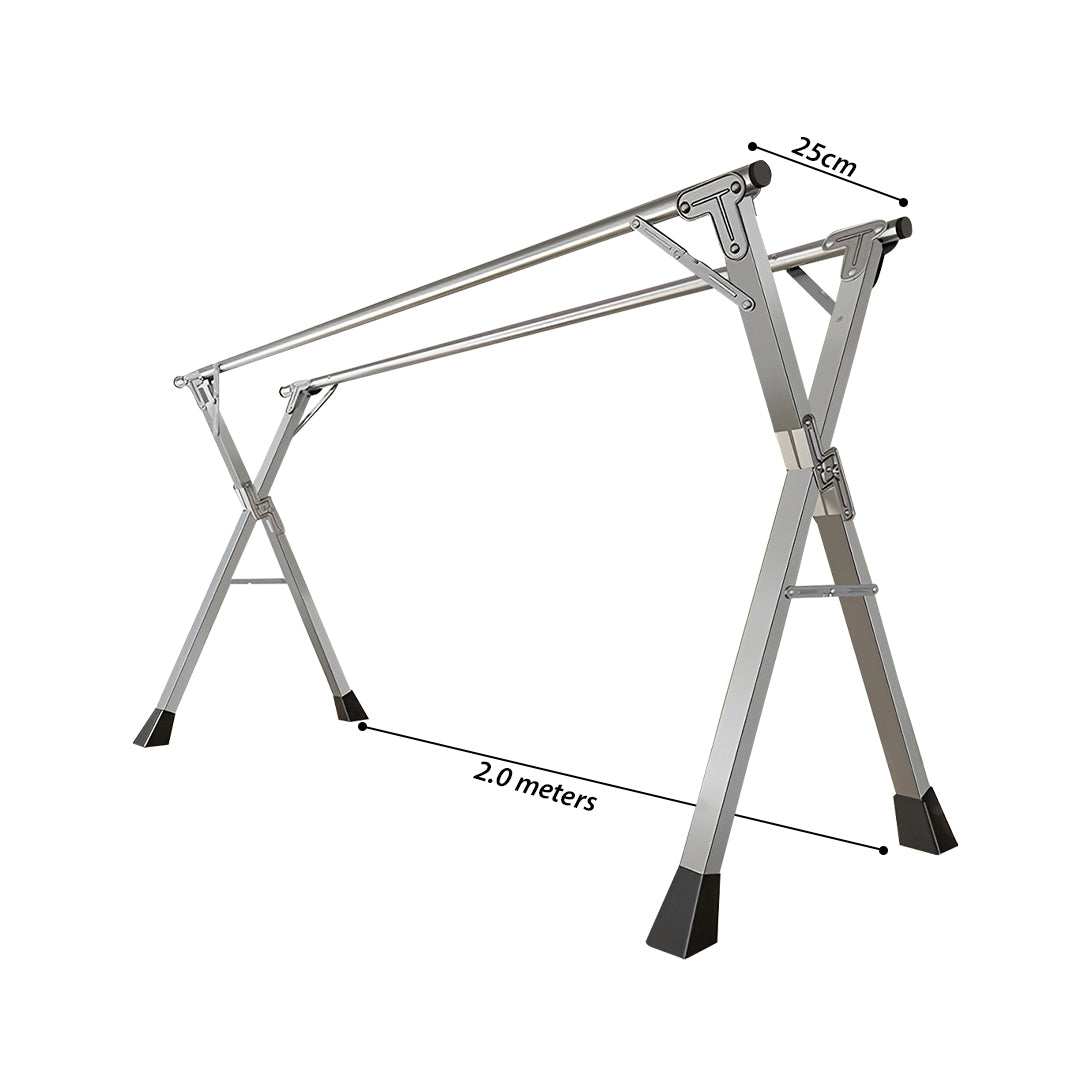 2m Portable Standing Clothes Drying Rack