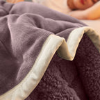 Light Purple Throw Blanket Warm Cozy Double Sided