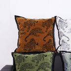 45cm Throw Pillow Dark Brown Leopard