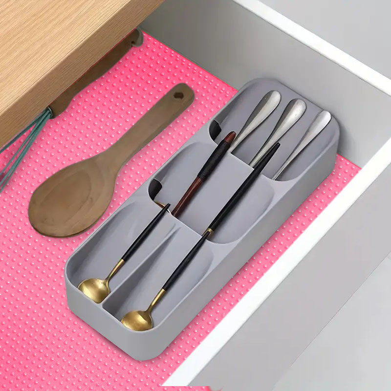 40x300cm Pink Kitchen Shelf Drawer Cabinet Multi Use