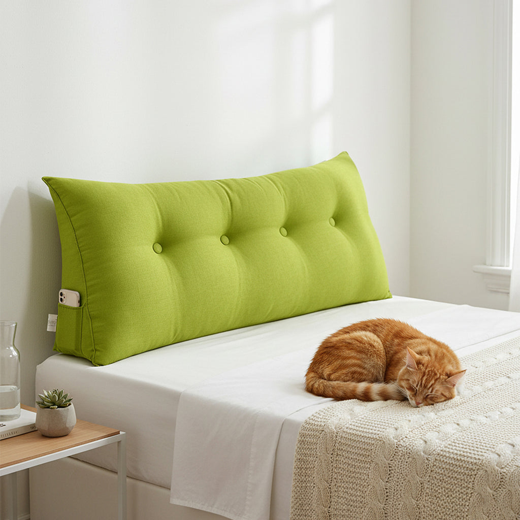 120cm Green Wedge Bed Cushion