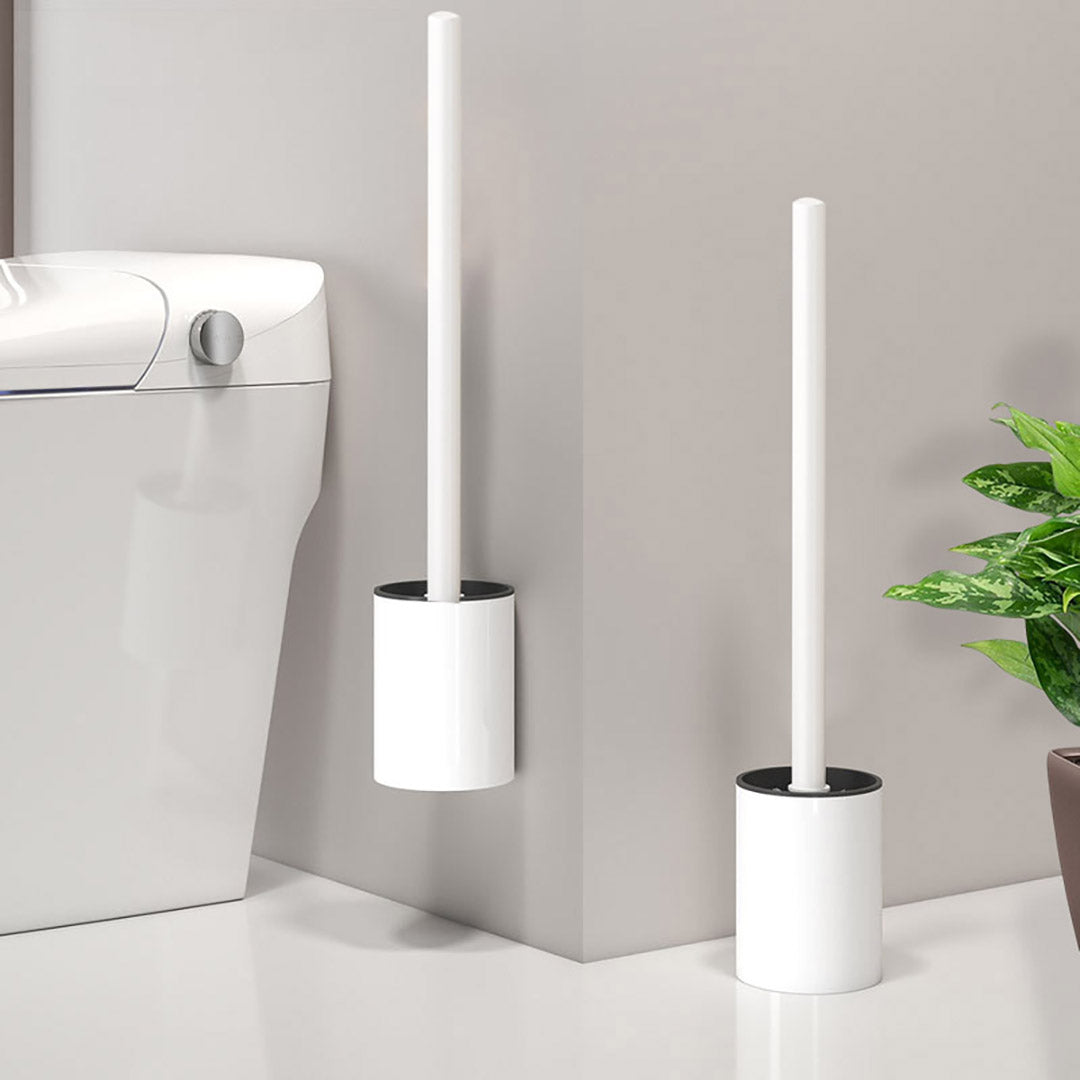 27cm Wall-Mounted Toilet Brush with Holder White