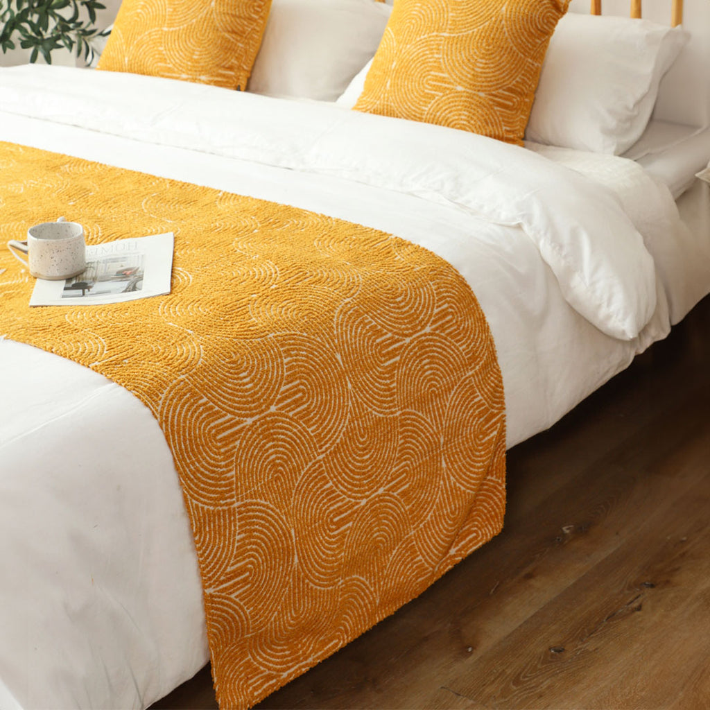 1.5m Bed 3D Arched Bed Banner Vintage Scarf Runner Bedding Tail Pad Flag Set of 3