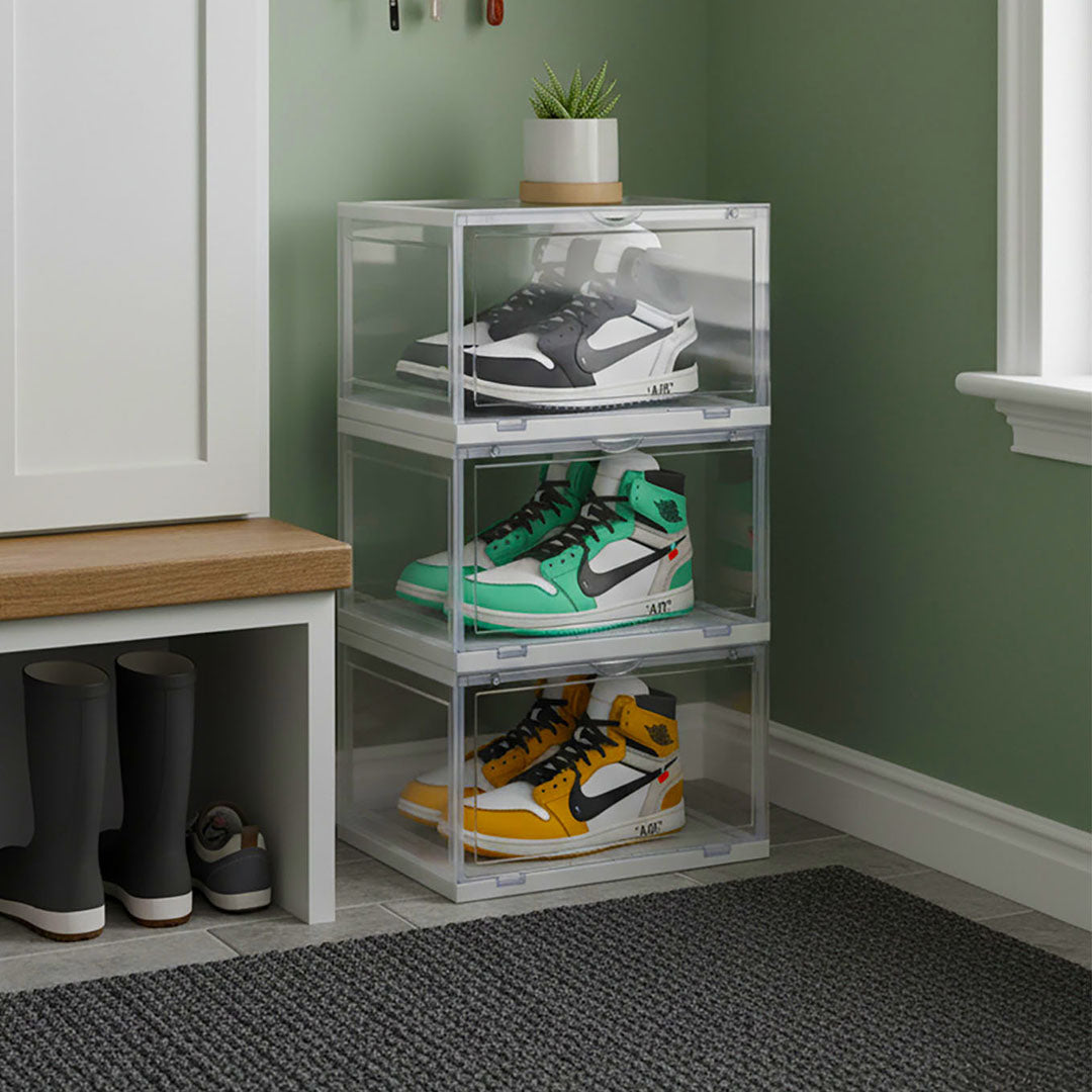3 Tier Transparent Shoe Organiser