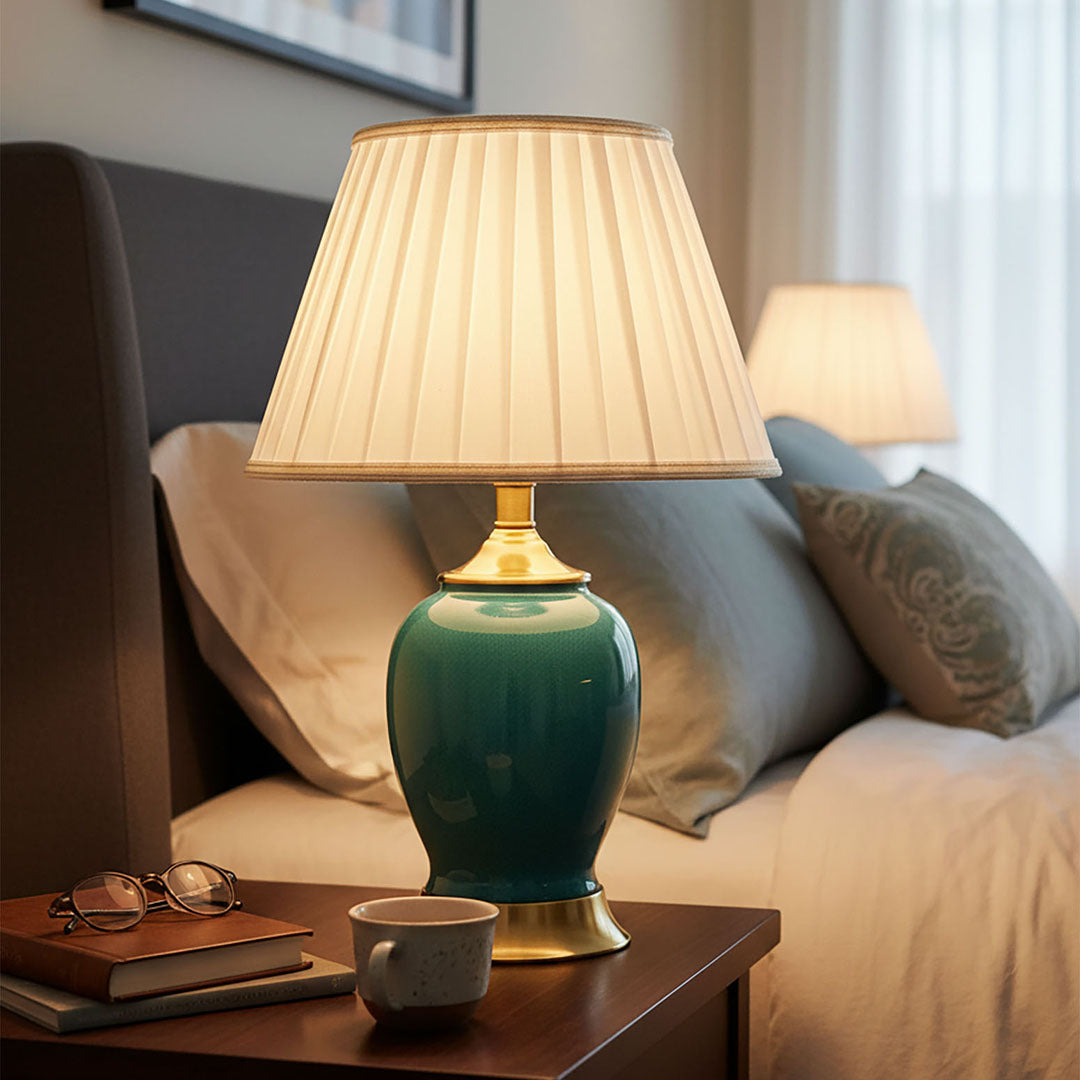 Ceramic Table Lamp Green