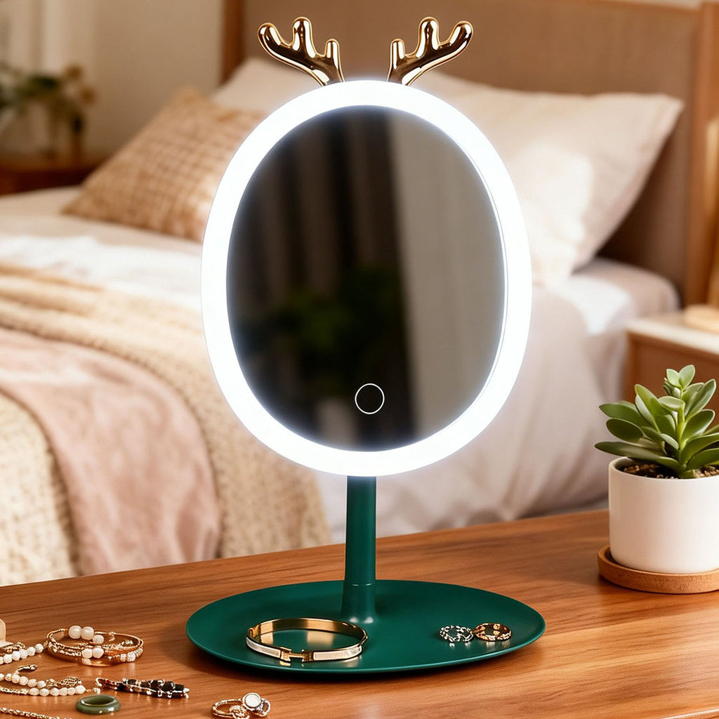 Green Antler LED Light Makeup Mirror