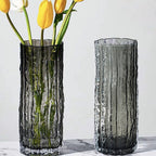 SOGA 30.5cm Handcrafted Grey Glass Vase Classic Design for Home Decor
