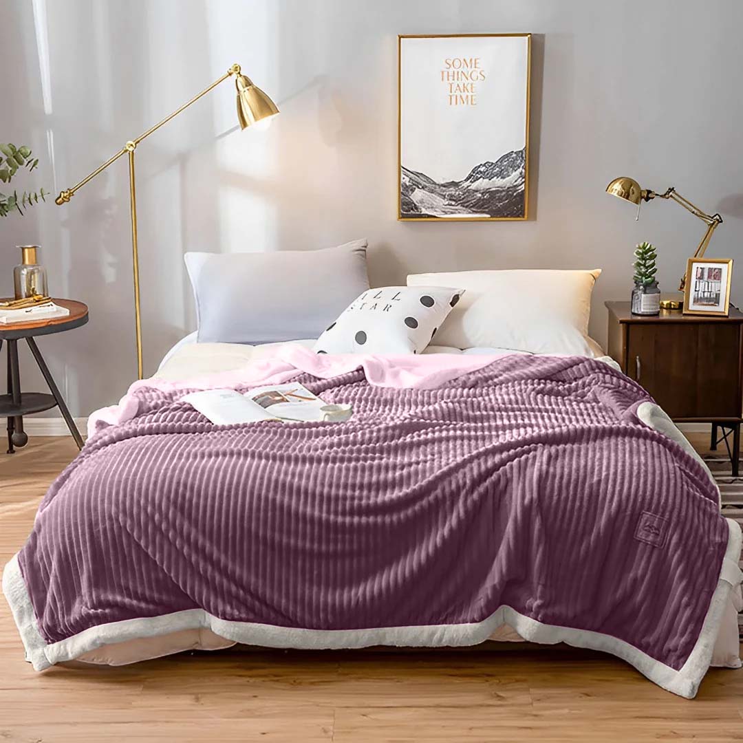 SOGA Throw Blanket Purple