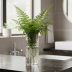 SOGA 30.5cm Handcrafted Clear Glass Vase, Classic Design for Home Decor
