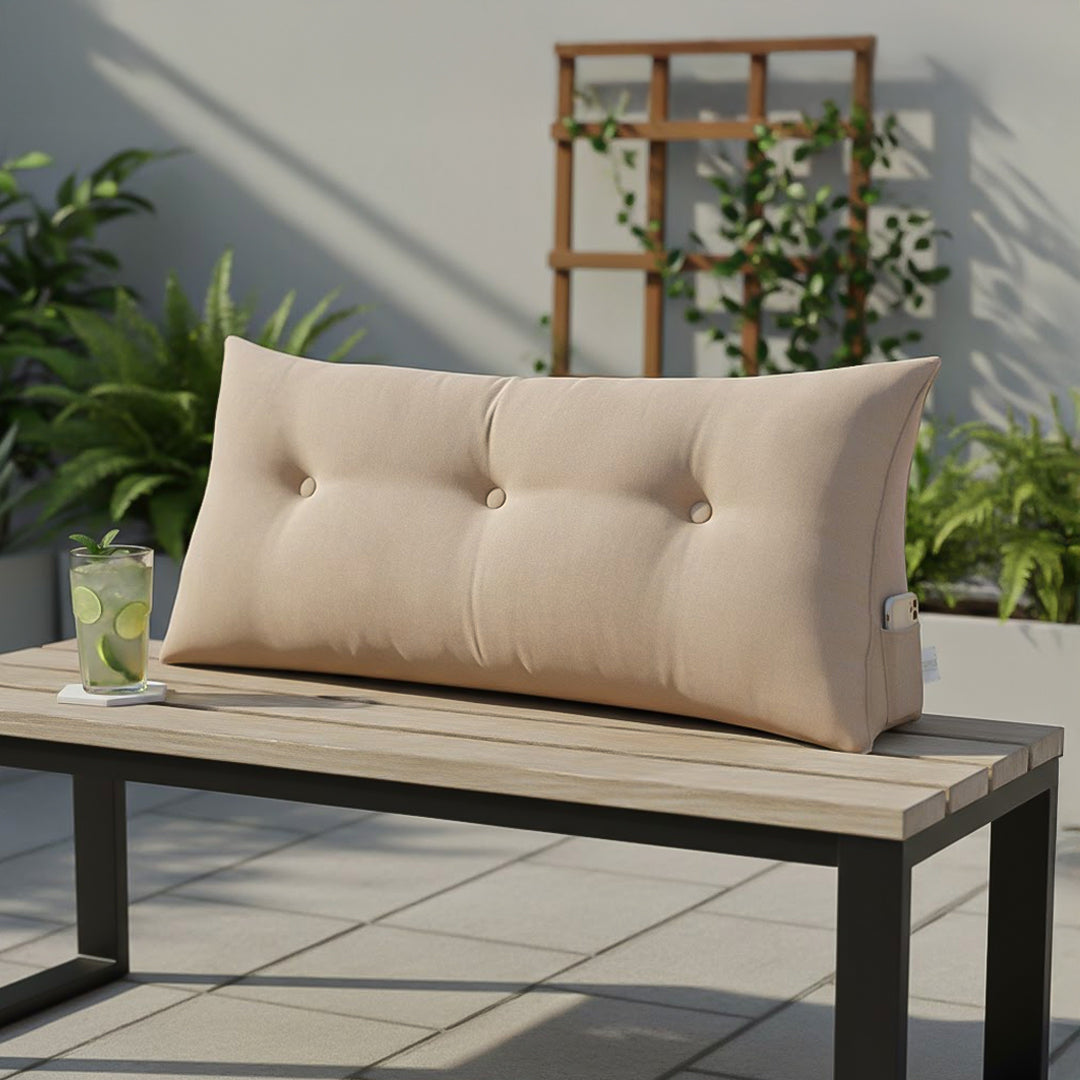 Soga 100cm Beige Triangular Wedge Cushion Pillow